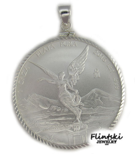 1 oz Libertad Coin Pendant Sterling Silver