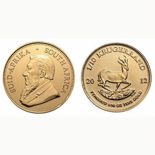 1/10th oz Krugerrand 14k Yellow Gold Coin Bezel Frame Mount Pendant 16.46mm x 1.19mm