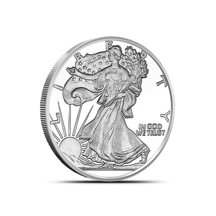 Silvertowne 1 oz Silver Round Gold Filled Rope Coin Bezel Frame Mount Pendant 39.37mm x 3.14mm