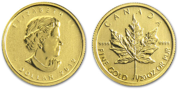 1/20th oz Maple leaf 14k Yellow Gold Rope Coin Bezel Frame Mount Pendant 14.15mm x 0.92mm