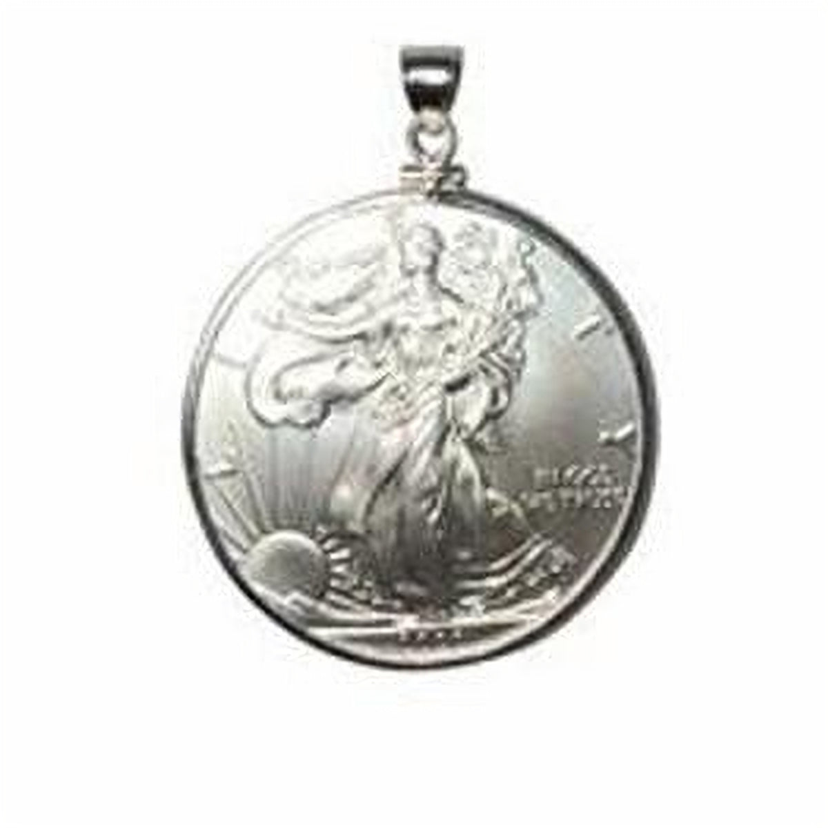 2021 1 oz American Silver Eagle Sterling Silver Coin Edge Pendant