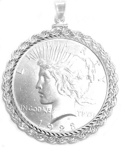 Peace Silver Dollar Coin Pendant