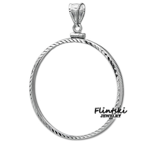 Peace/Eisenhower Silver Dollar Coin Bezel Frame Mount Pendant 38.10mm x 2.80mm