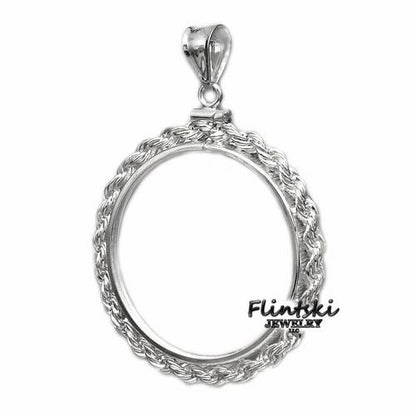 1986 US Liberty Silver Dollar Ellis Island Commemorative Sterling Silve Coin Bezel Frame Mount Pendant 38.10mm x 2.90mm