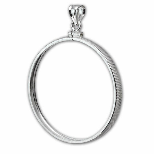 US Quarter Coin Edge Coin Bezel Frame Mount Pendant Sterling Silver 24.30mm x 1.70mm
