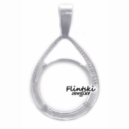 Indian Head Buffalo Nickel Teardrop Sterling Silver Coin Pendant