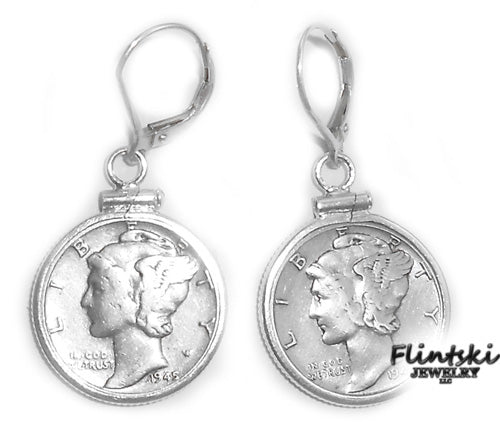 Mercury Dime Coin Earrings