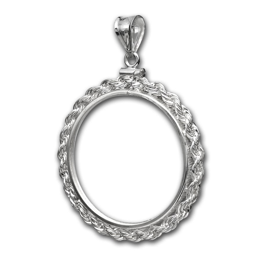 Morgan Silver Dollar Sterling Silver Coin Bezel Frame Mount Pendant 38.10mm x 2.80mm