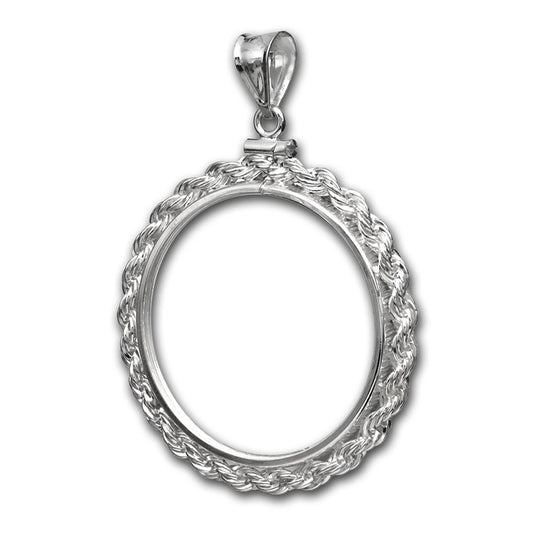 Morgan Silver Dollar Sterling Silver Coin Bezel Frame Mount Pendant 38.10mm x 2.80mm