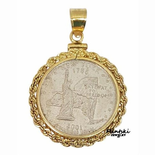 US Statehood Quarter Coin Pendant