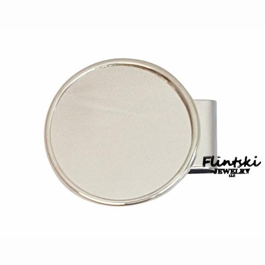 1 oz Walking Liberty Silver Eagle Silver Dollar Hinged Back Money Clip Sterling Silver and Rhodium Plated