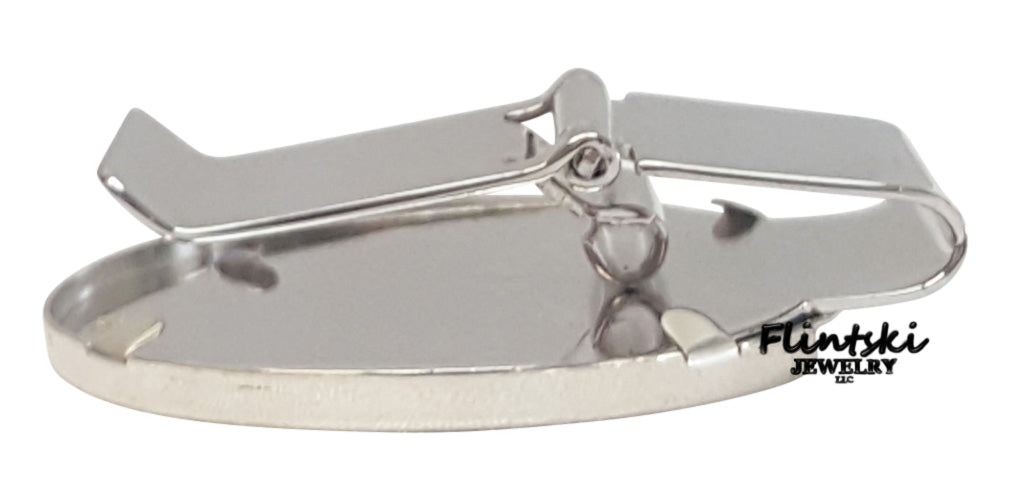 1 oz American Silver Eagle Silver Dollar Hinged Back Money Clip Sterling Silver and Rhodium Plated - 2021