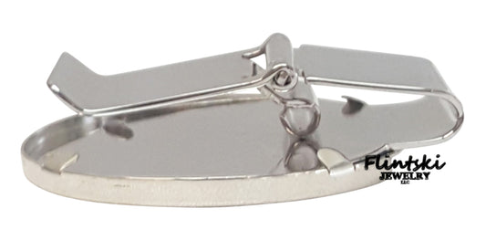 1 oz American Silver Eagle Silver Dollar Hinged Back Money Clip Sterling Silver and Rhodium Plated - 2019