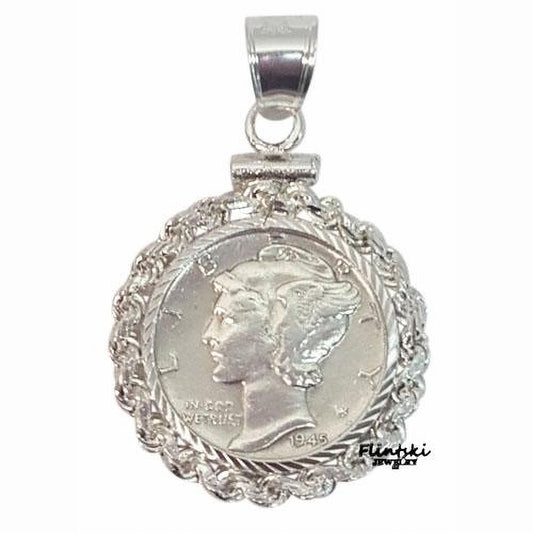 Mercury Dime Coin Pendant